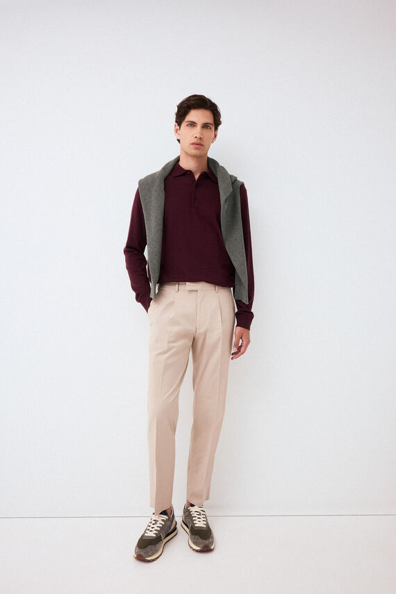 Chino pinzas algodón-tencel tapered