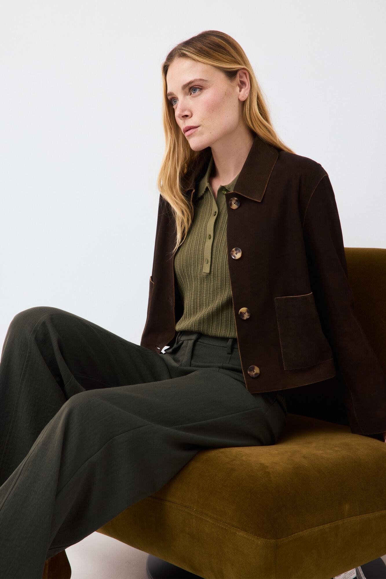 Pedro del Hierro Suede button jacket