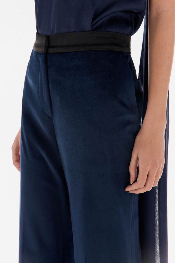 TFP by Tamara Falcó Velvet trouser Blue