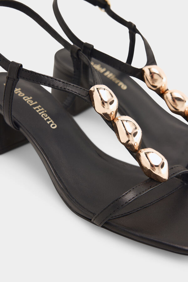 Pedro del Hierro Jewel sandal Black