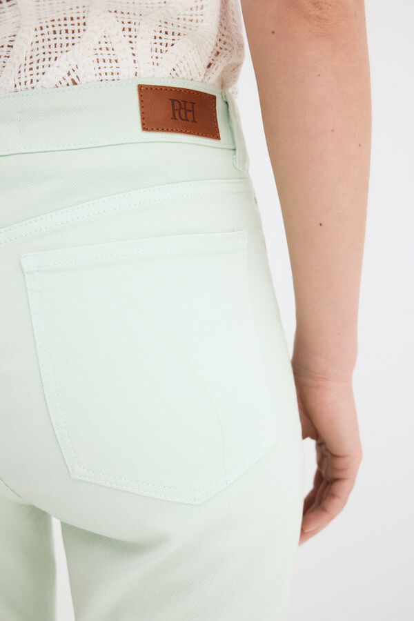 Pedro del Hierro Basic straight capri jeans Turquoise