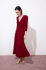Pedro del Hierro Vestido comprido midi Bordeaux