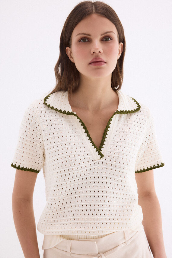 Jersey estructura con cuello polo