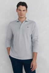 Pedro del Hierro Essential long-sleeved polo shirt Grey
