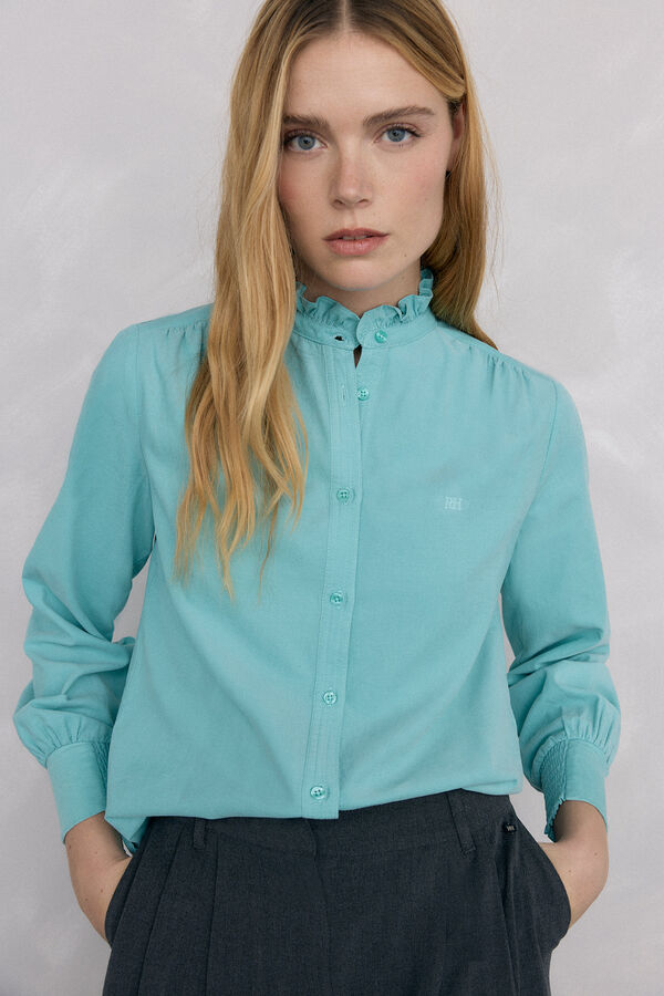 Pedro del Hierro Camisa micropana Turquesa
