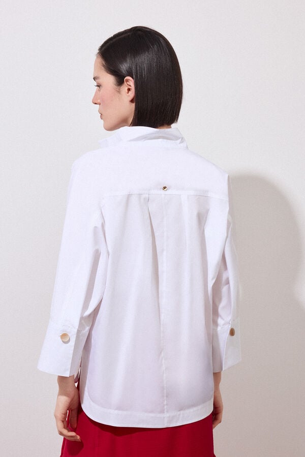 Pedro del Hierro Camisa lisa amplia Blanco