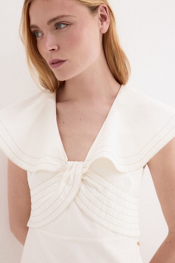 Pedro del Hierro Ruffle midi dress White