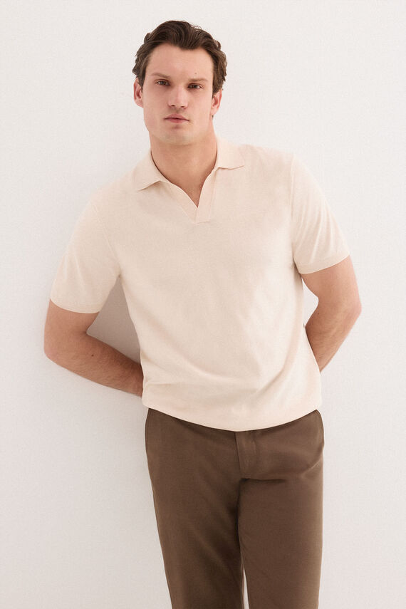 Jersey polo premium manga corta algodón