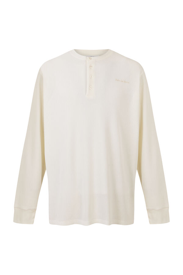 Pedro del Hierro Spanish cotton waffle T-shirt White