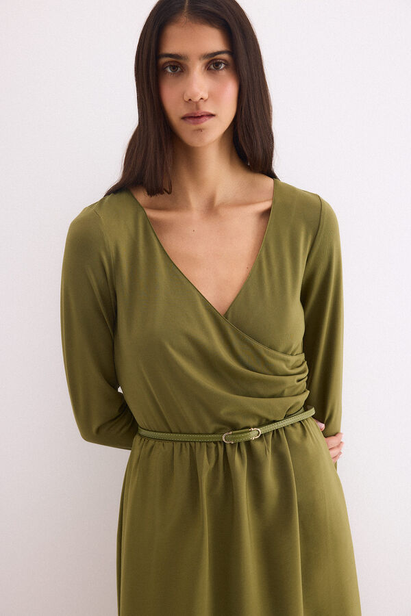 Pedro del Hierro Long mixed dress Green
