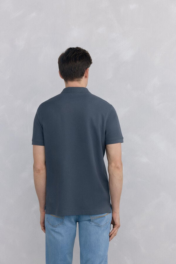 Pedro del Hierro Basic piqué polo shirt Grey