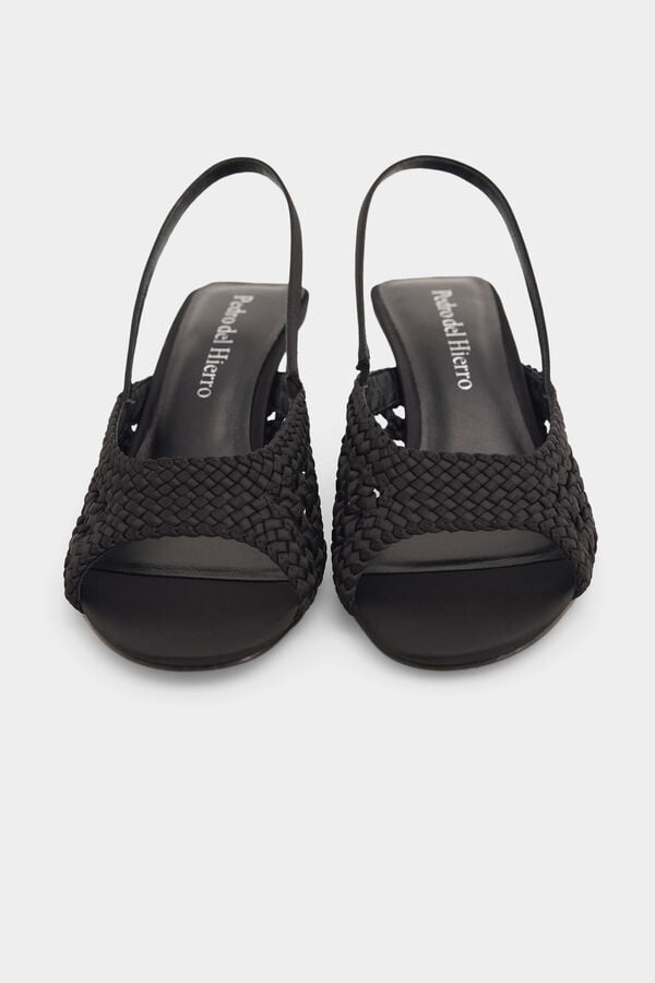 Pedro del Hierro Black braided sandal Black