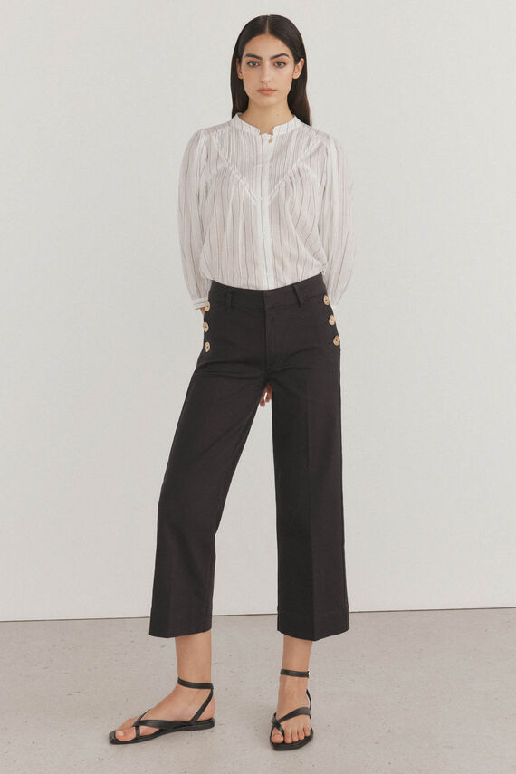 Jeans wide leg cropped