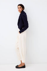 Pedro del Hierro Pleated trousers Ecru