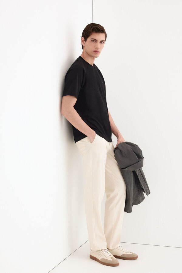 Pedro del Hierro Mercerized T-shirt Black