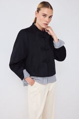 Pedro del Hierro Navy Asian jacket Blue