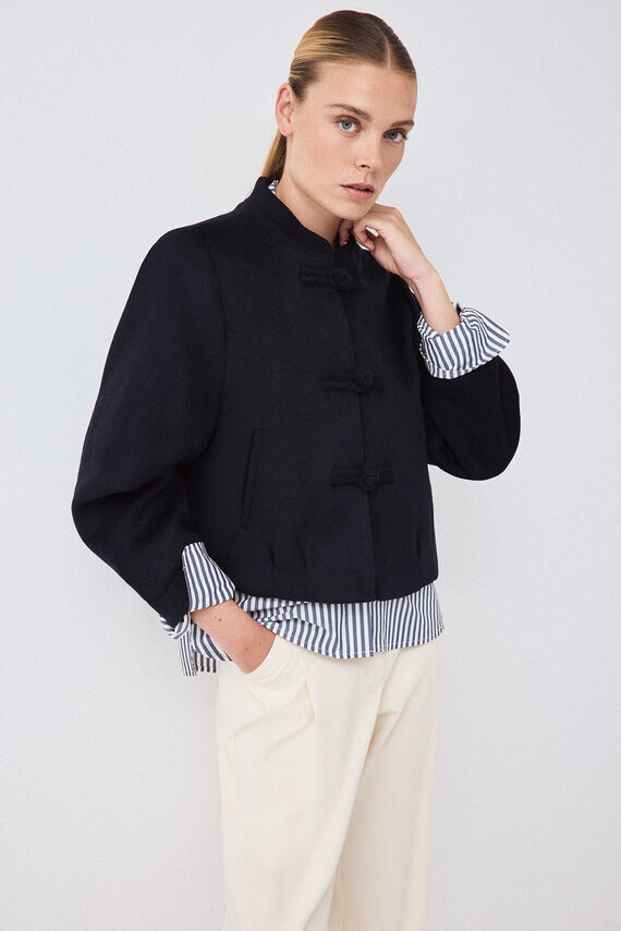 Chaqueta asiática marino