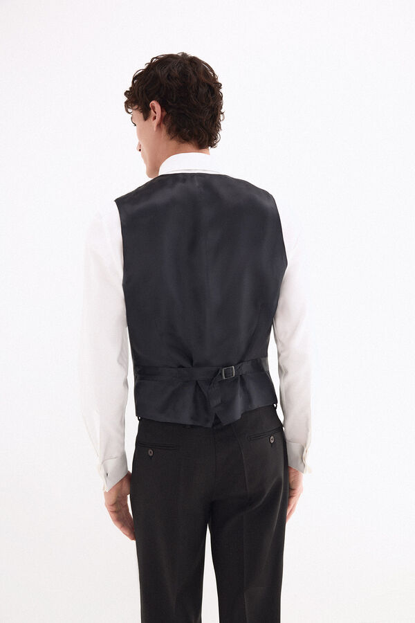 Pedro del Hierro Plain tailored gilet Grey