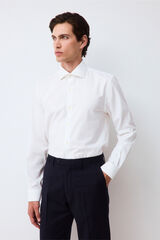 Pedro del Hierro Non-iron + anti-stain structure dress shirt White