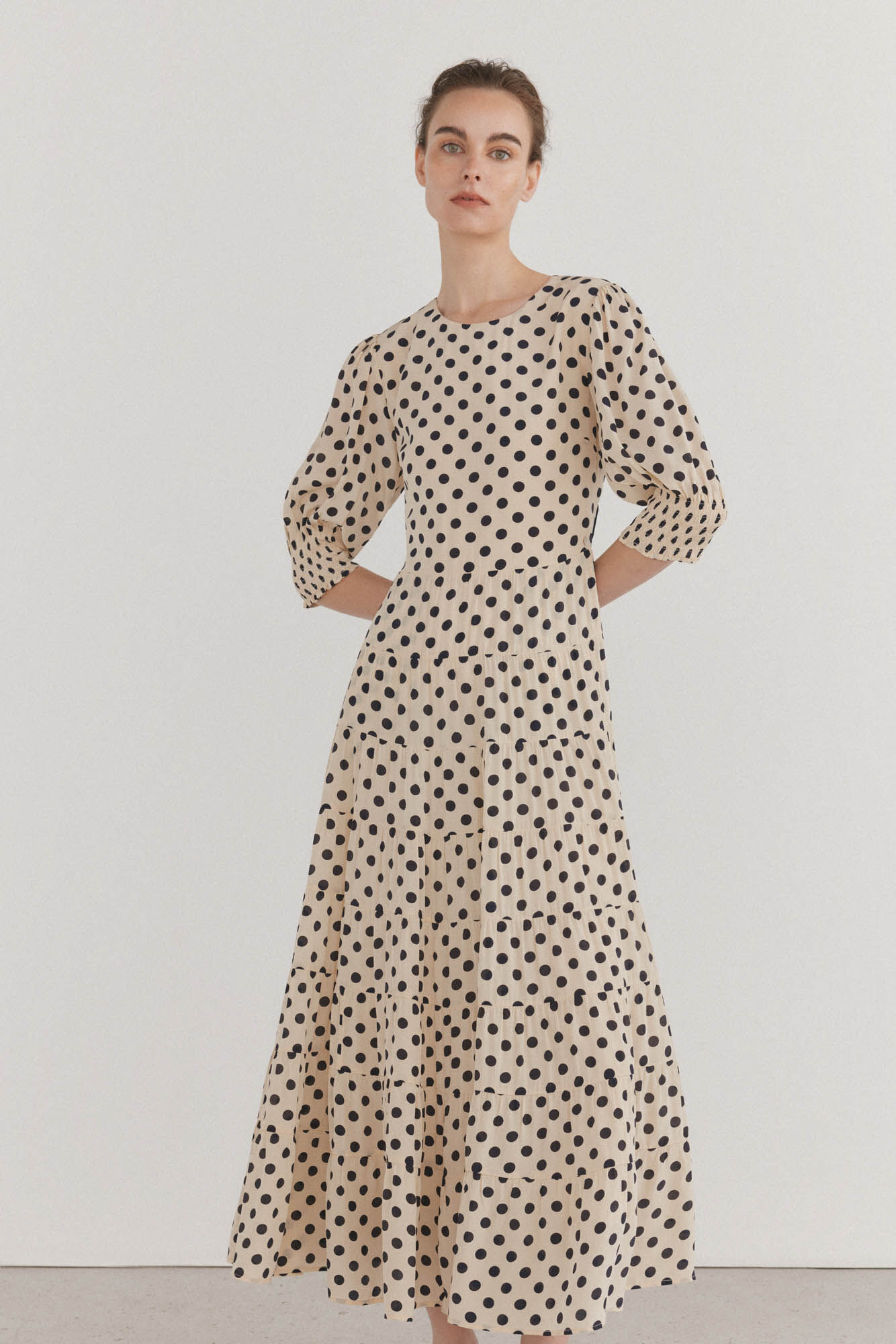 ★Cest Moidew★ Cest_Polkadot bow ruffled dress Halterneck Rose Detail Ruffle Maxi Dress | boohoo