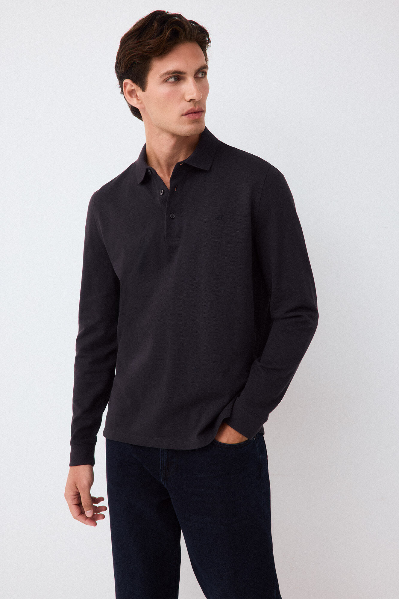 Pedro del Hierro Piqu&eacute; long sleeve polo shirt