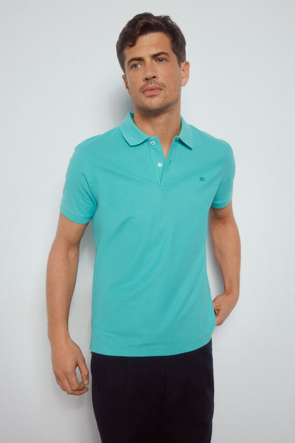 Pedro del Hierro Essential polo shirt Turquoise