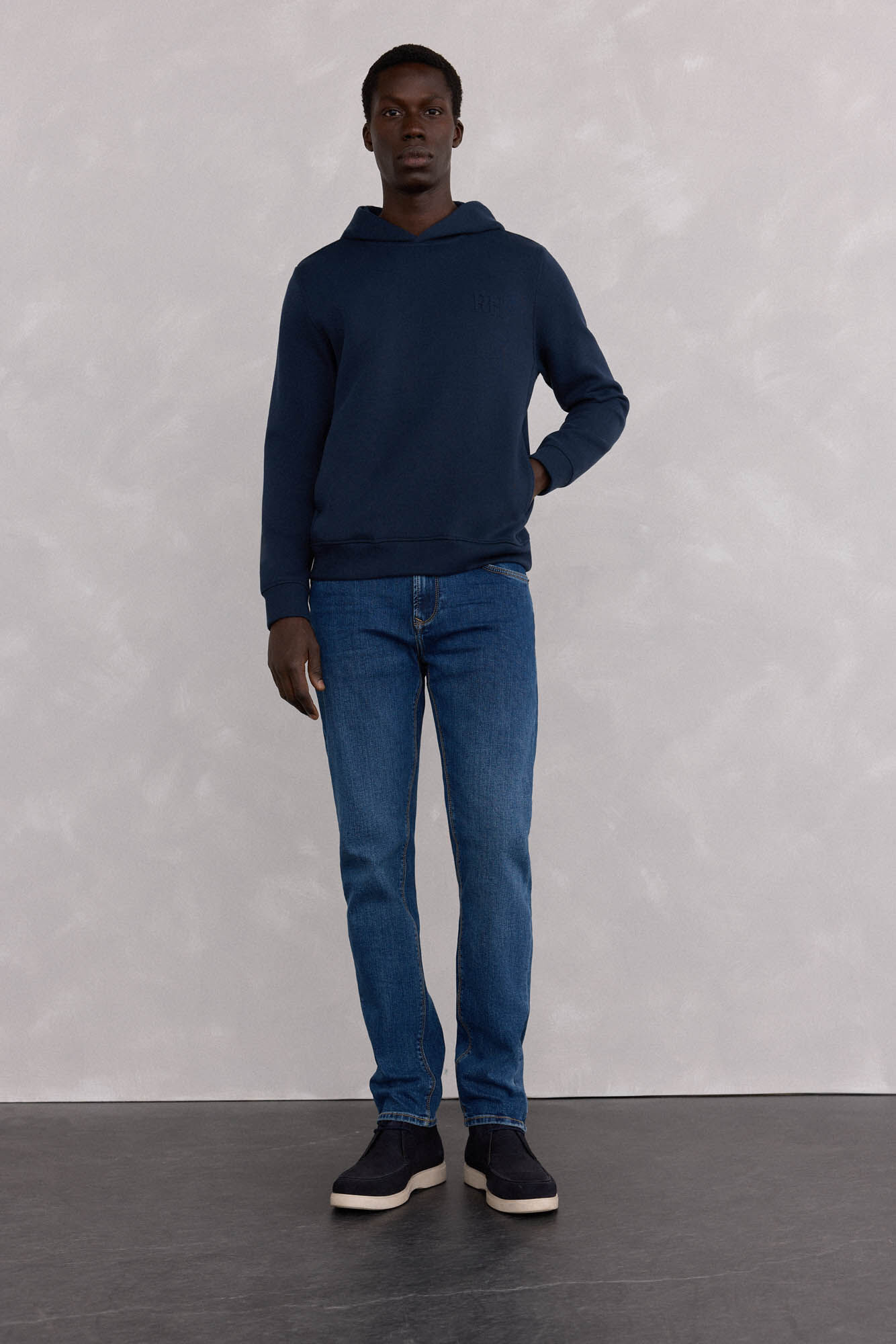 Pedro del Hierro Embroidered logo hooded sweatshirt