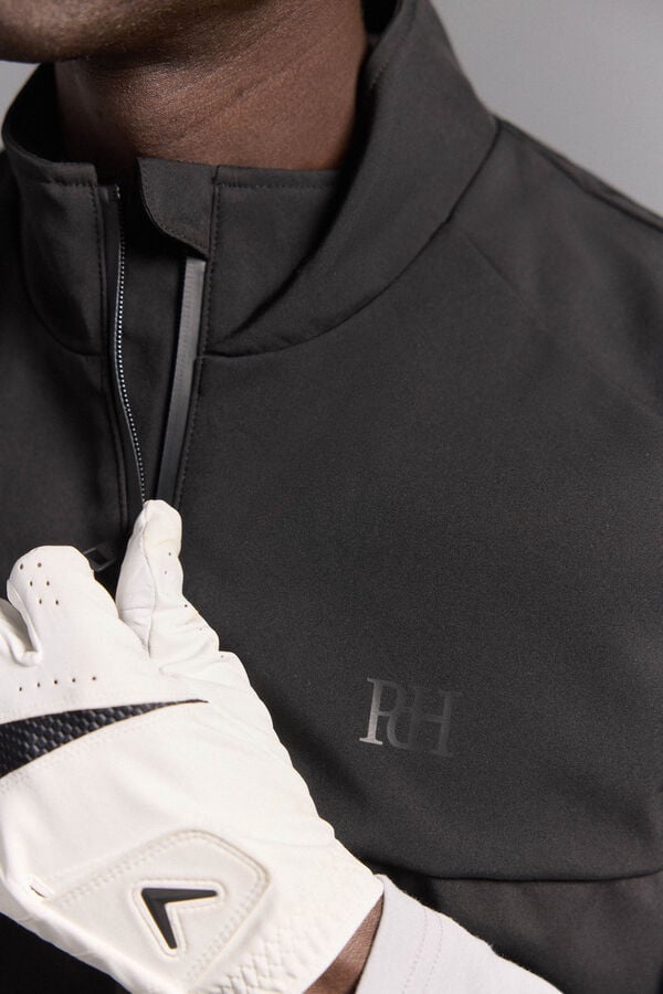 Pedro del Hierro liso de golfe Colete Preto