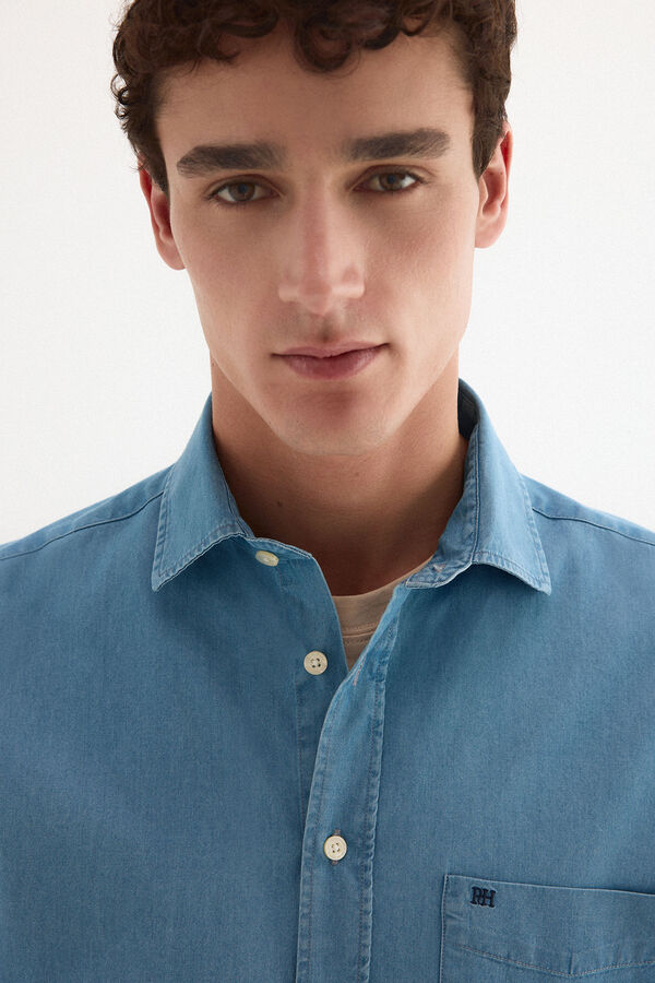 Pedro del Hierro Italian denim shirt Blue