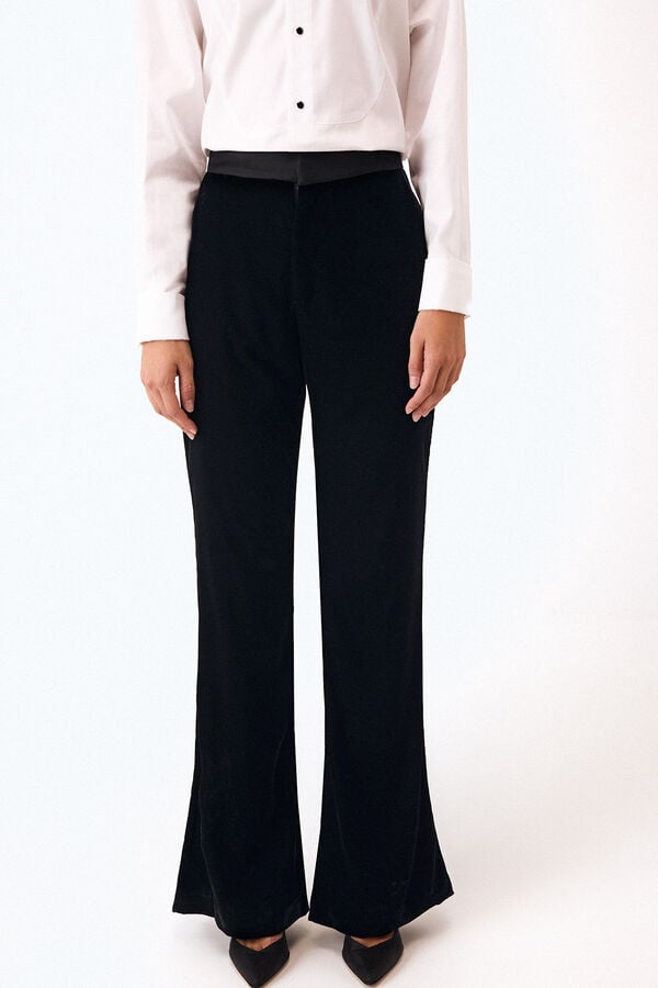 Pedro del Hierro Combined flare pants Black