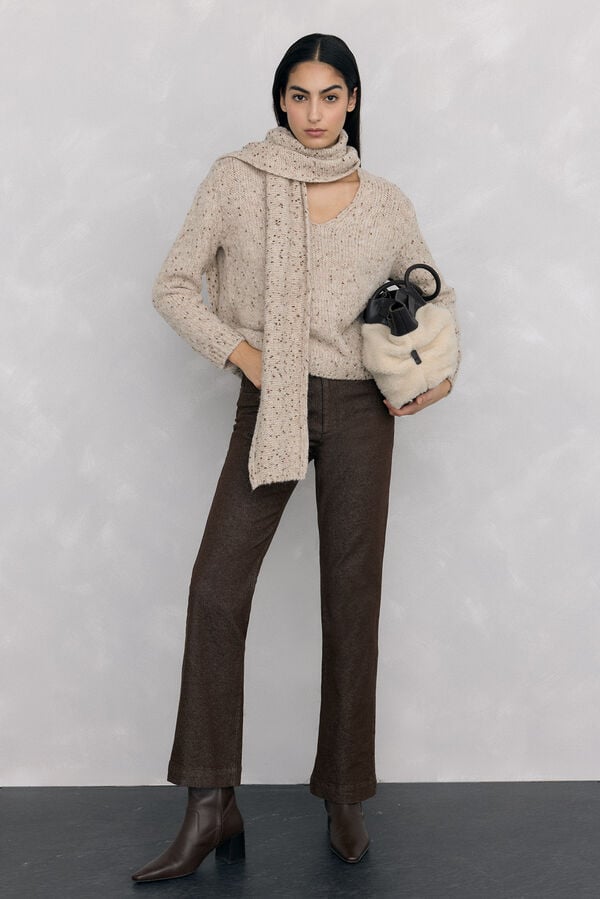 Pedro del Hierro Fantasy jumper scarf Ecru