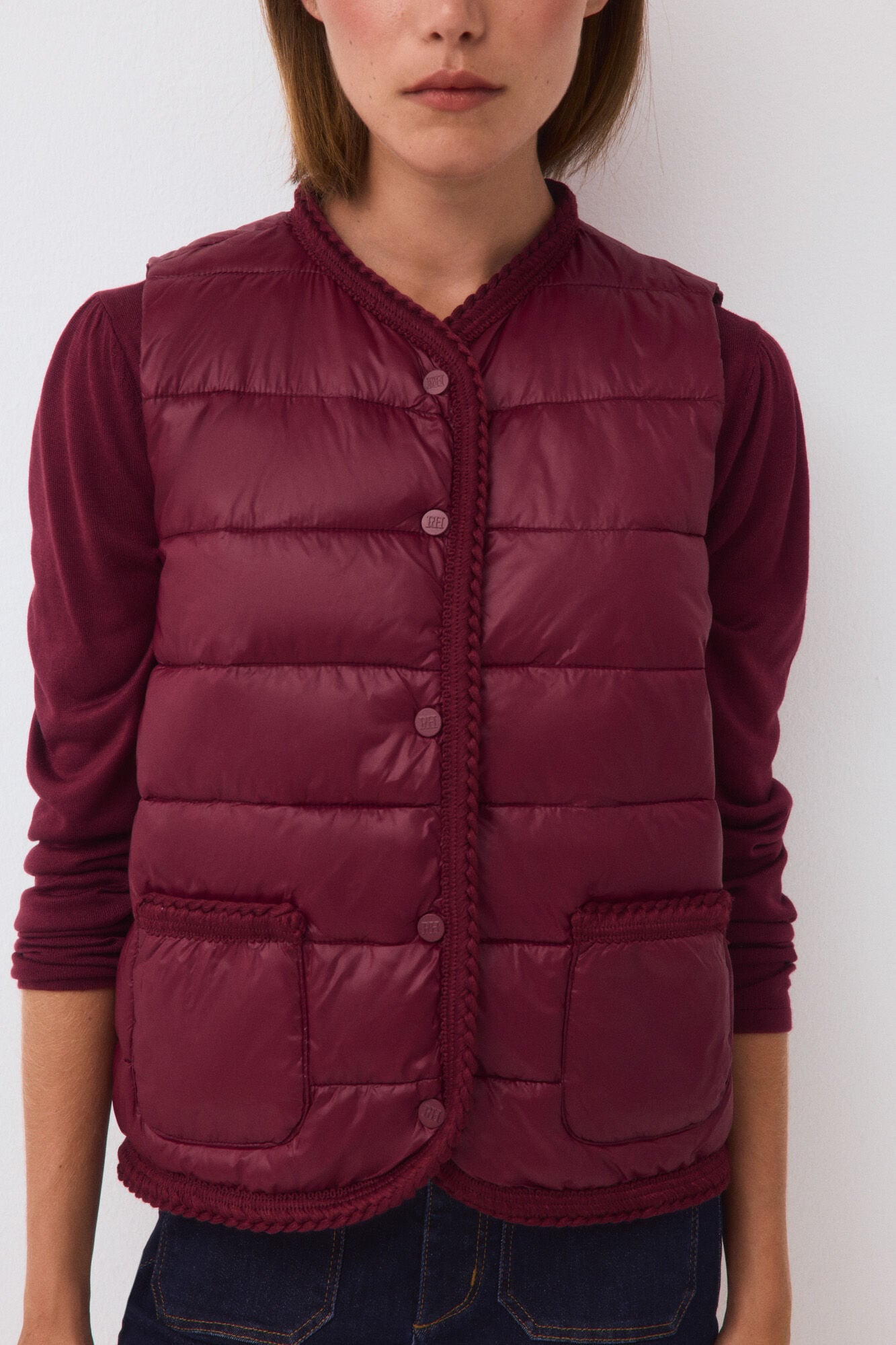 Pedro del Hierro Plain puffer gilet