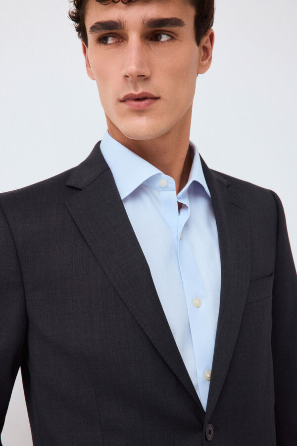 Pedro del Hierro Blazer de fato coordenado tailored b&aacute;sico Cizento