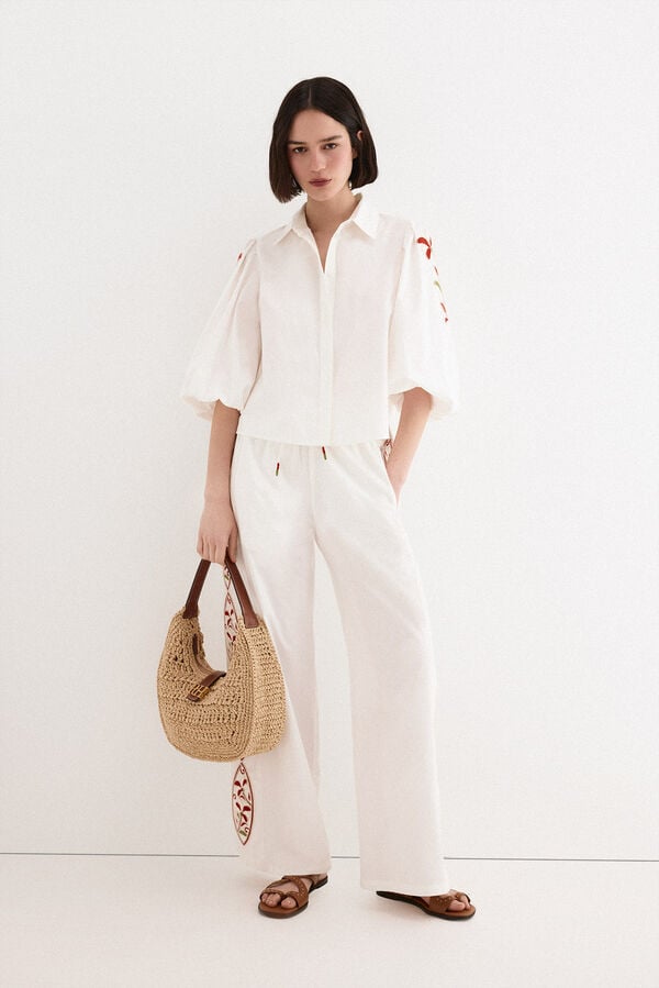 TFP by Tamara Falc&oacute; Floral embroidered blouse White