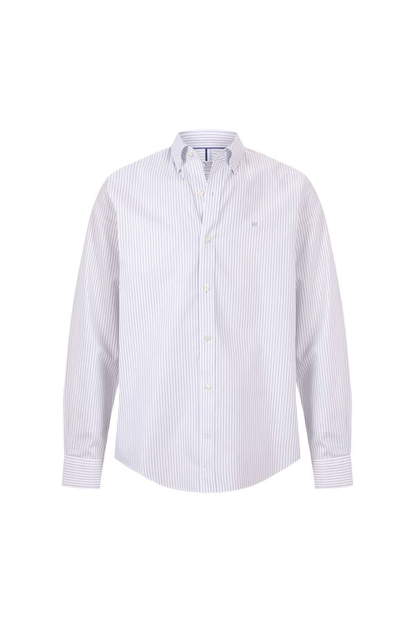 Pedro del Hierro Striped shirt Blue
