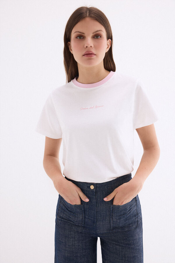 Pedro del Hierro Contrast T-shirt pedro del hierro Pink