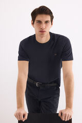 Pedro del Hierro Basic logo T-shirt Blue