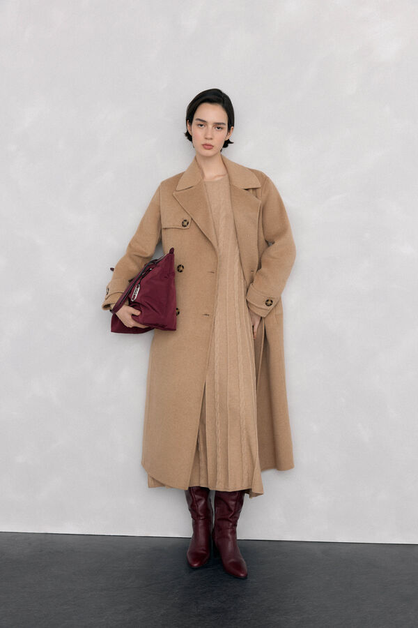 Pedro del Hierro Cross-knit dress Beige