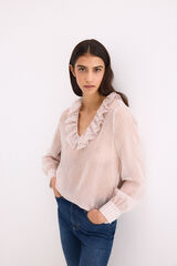 Pedro del Hierro Loose striped blouse Pink
