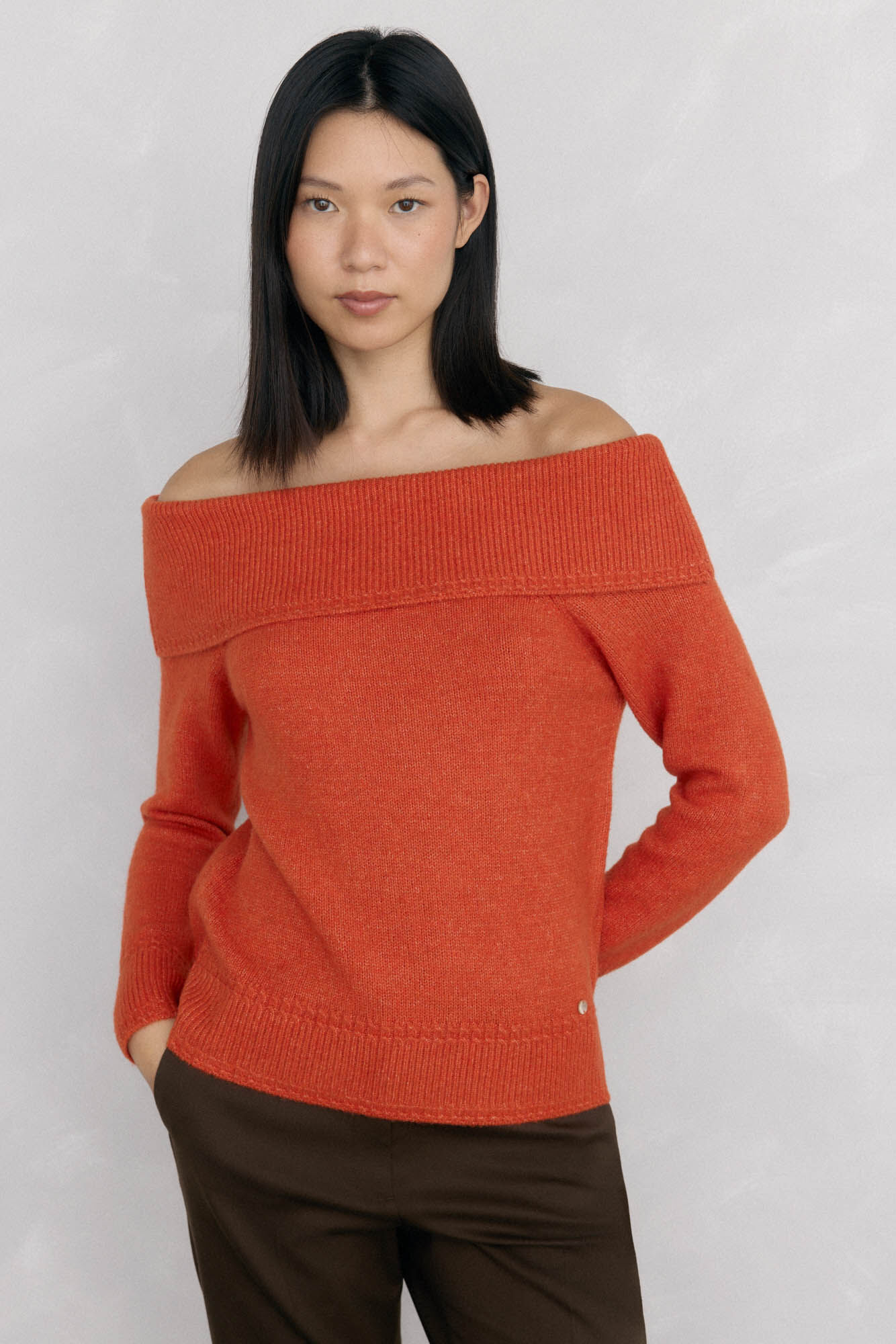 Pedro del Hierro Wrap neck sweater
