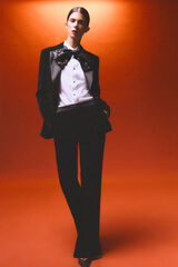 Pedro del Hierro Sequin and velvet bow tie Black