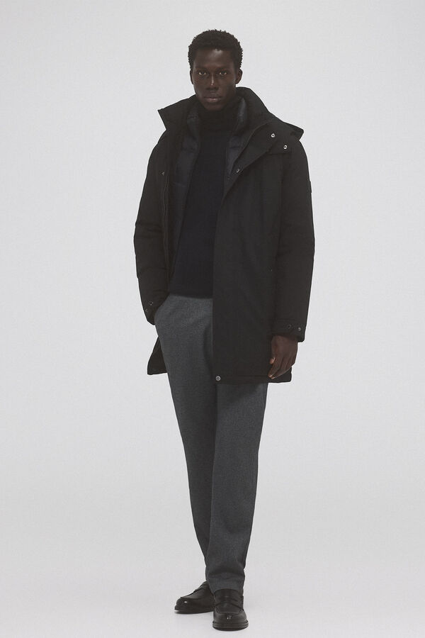 Pedro del Hierro Parka with removable elements Black