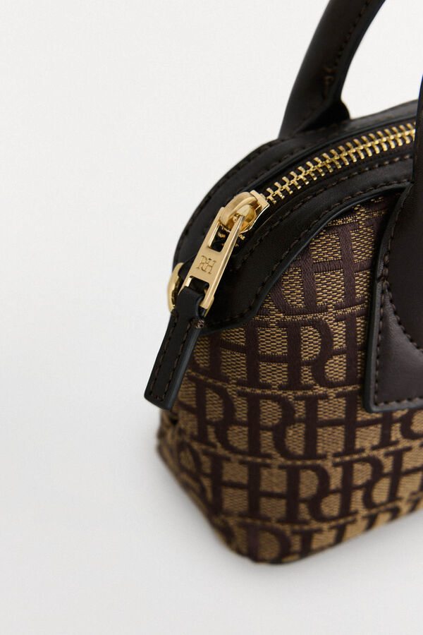 Pedro del Hierro mini jacquard bowling bag Brown