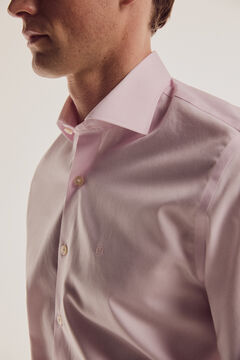Pedro del Hierro Classic fit non-iron plain dress shirt Pink