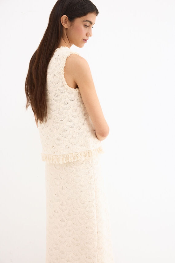 Top crochet sin mangas