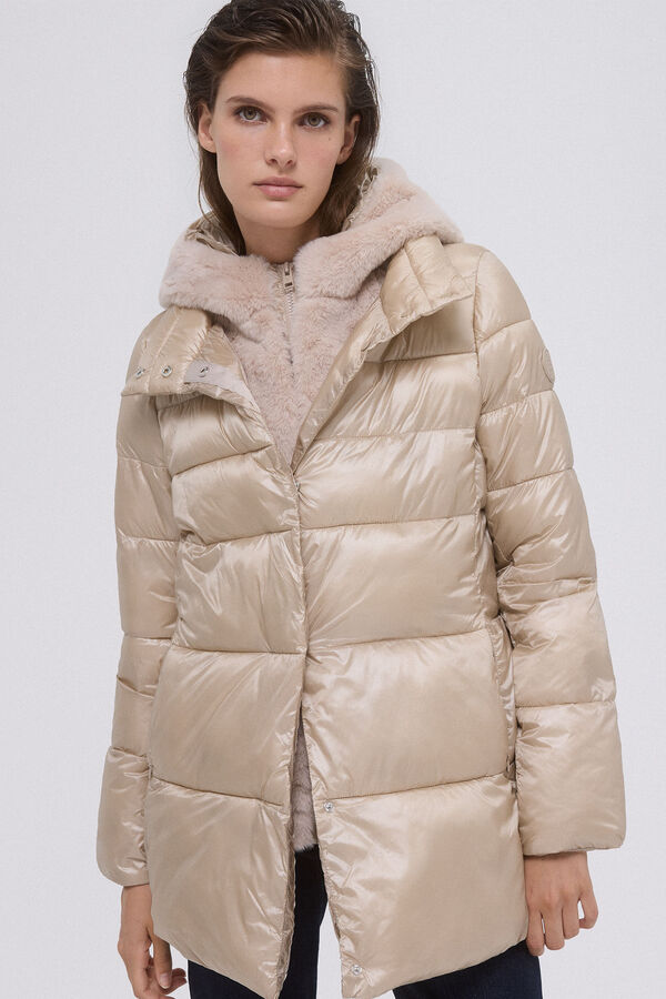 Pedro del Hierro Parka capucha desmontable Beige