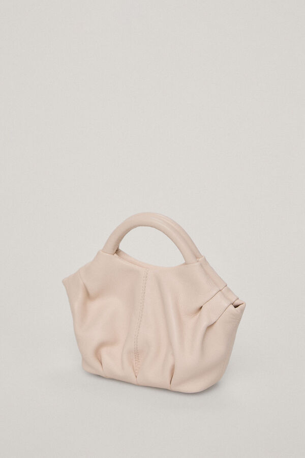 Pedro del Hierro Bolso pouch pequeño de piel Beige
