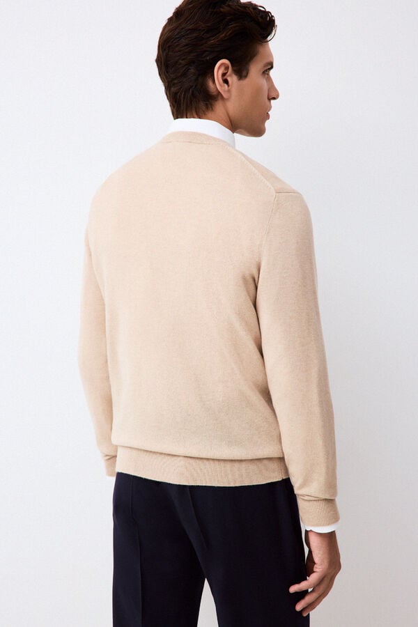 Pedro del Hierro Cashmere merino wool premium jumper Beige