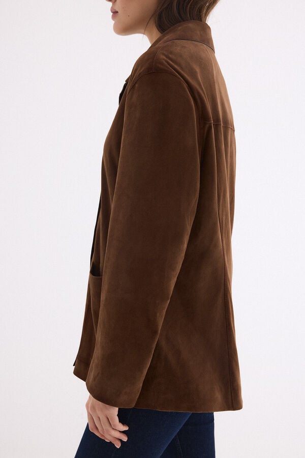 Pedro del Hierro Suede jacket Beige