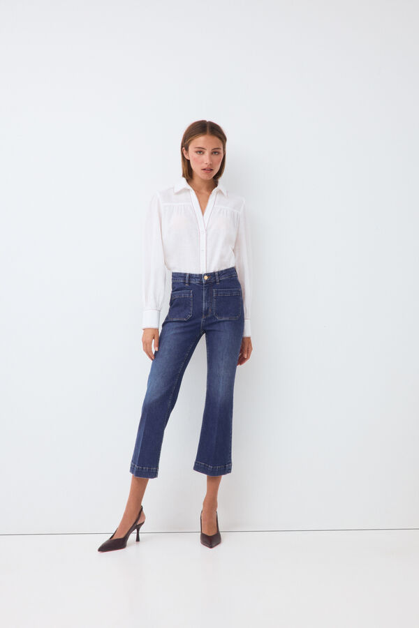 Pedro del Hierro Capri push up flare jeans Blue